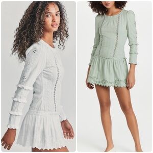 NWT LOVESHACKFANCY CARNABY TUNIC DRESS IN GREEN OLIVE DUST SIZE 4